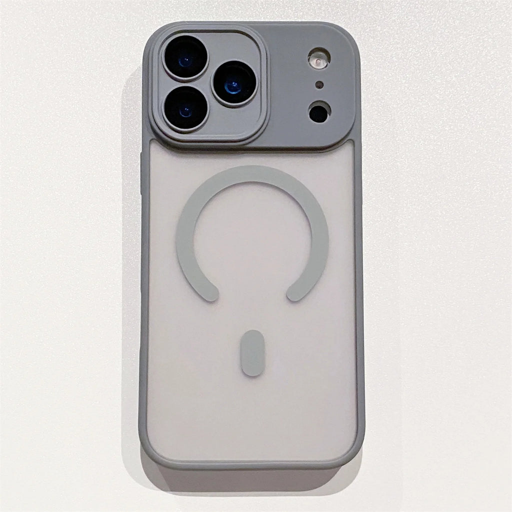 Luxury Matte Magsafe Magnetic With Lens film Phone Case For iPhone 17 17Air 17 Pro 17ProMax Hard PC Bumper Cover
