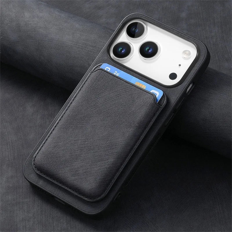 For Magsafe Detachable 2 in 1 Leather Case for IPhone 17 Pro Max Magnetic Wallet Card Pocket Cover for IPhone 17 Air 17pro Max