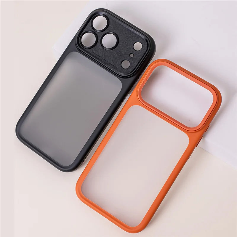 Active Touch Camera Button Matte Armor Case For iPhone 17 Air 16Pro 15 17Pro Max Translucent Hybrid Shockproof Hard Phone Cover