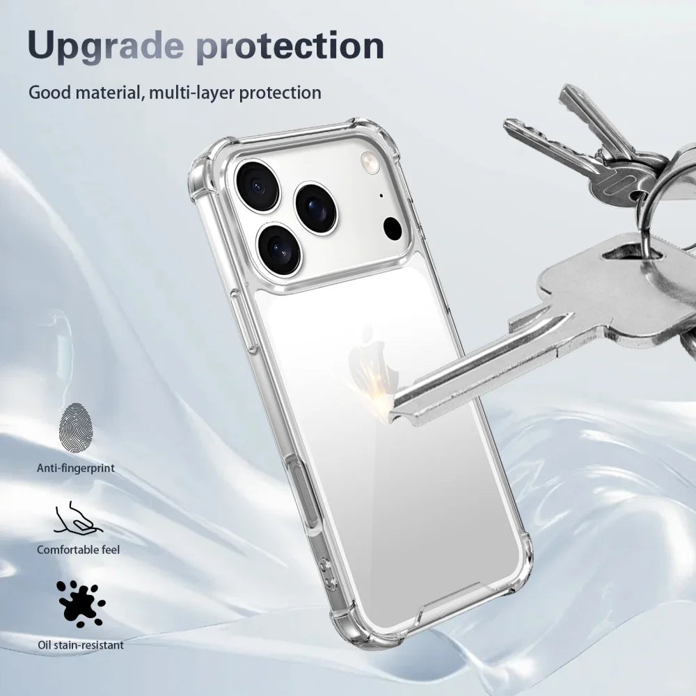 Luxury Shockproof Transparent Case For iPhone 17 Pro Max 16 15 14 13 12 11 XR XS X 7 8 Plus SE Soft Silicone Protective Cover