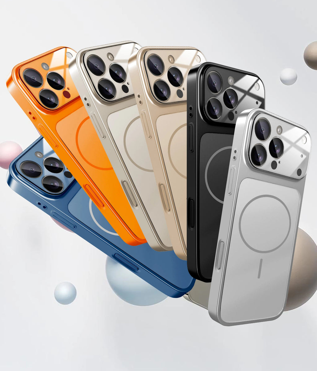 NEW Luxury Frosted Glass Finish Magnetic Phone Case For iPhone 17 Pro Max 16 15 14 13 Pro Max 17Air For Magsafe Shockproof Cover