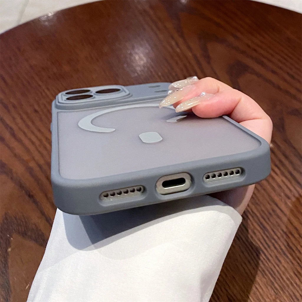 Luxury Matte Magsafe Magnetic With Lens film Phone Case For iPhone 17 17Air 17 Pro 17ProMax Hard PC Bumper Cover