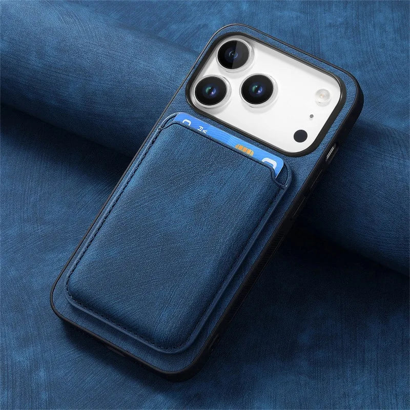 For Magsafe Detachable 2 in 1 Leather Case for IPhone 17 Pro Max Magnetic Wallet Card Pocket Cover for IPhone 17 Air 17pro Max