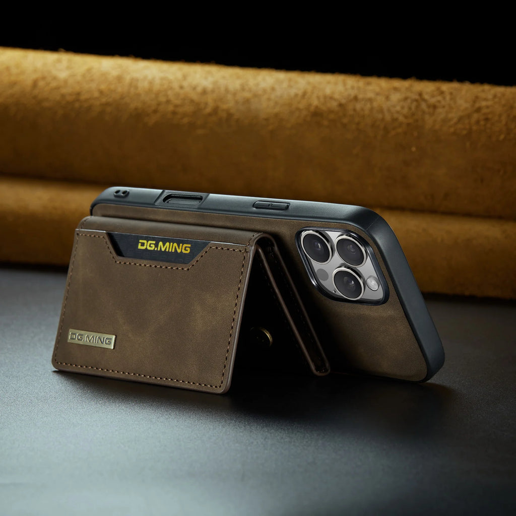 Luxury Magnetic Leather Wallet Case for iPhone 17 Pro Max 14 15 16 iPhone17 Magnet Kickstand Money Card Holder Cover