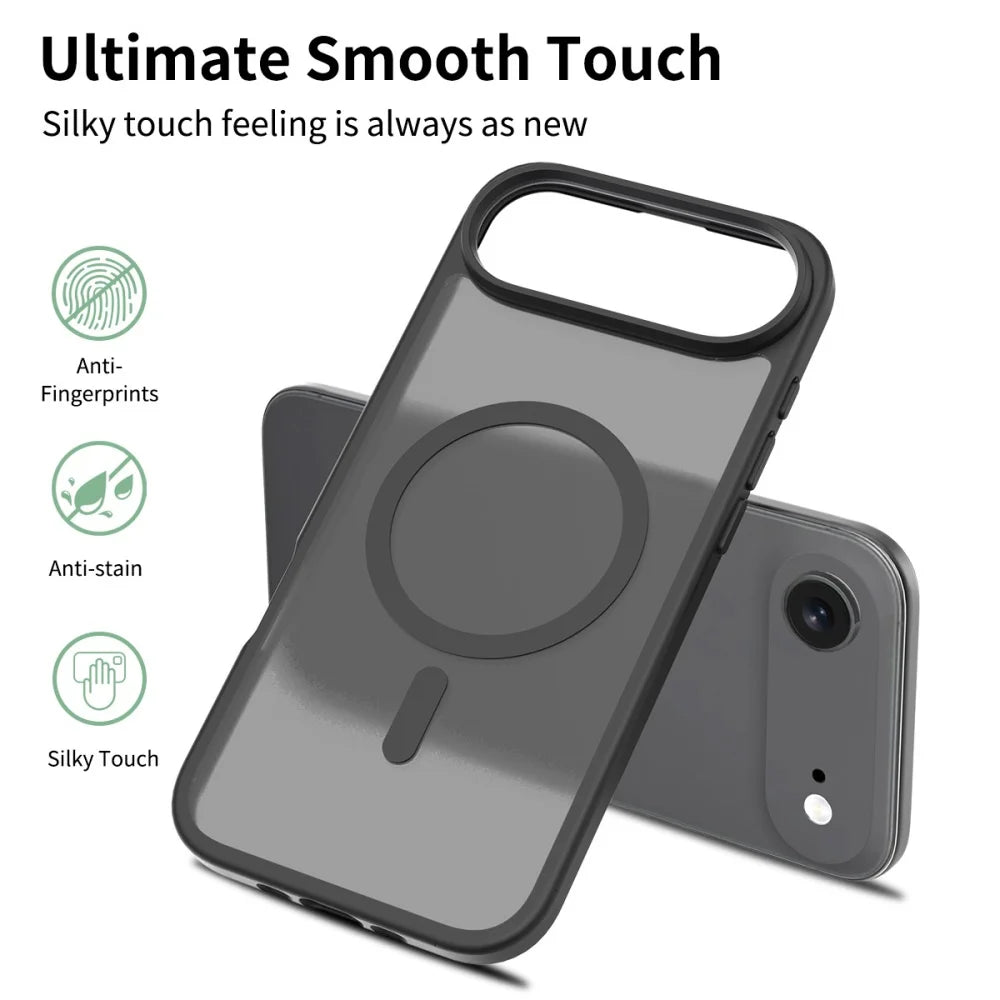Matte For Magsafe Magnetic Case For iPhone 17 Air, Pro Max Wireless Charge Hard Armor Cover