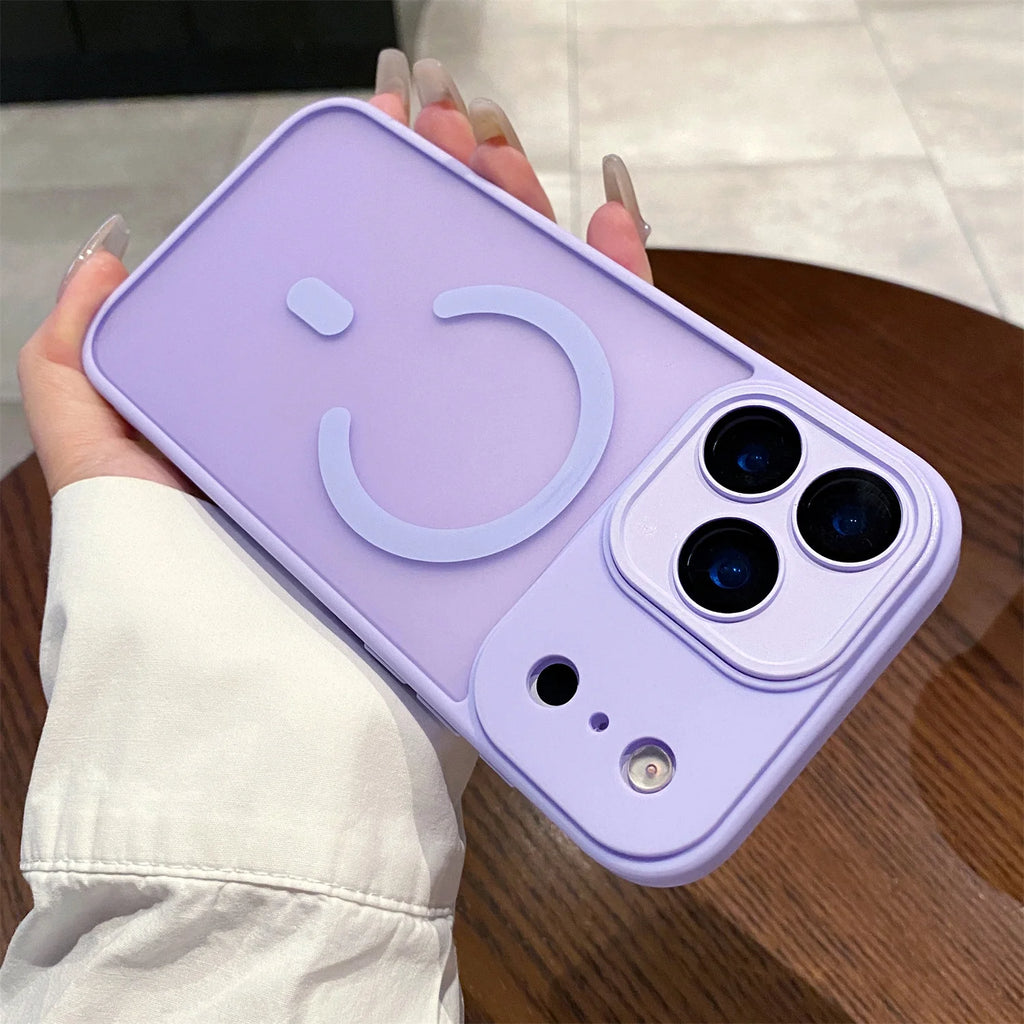 Luxury Matte Magsafe Magnetic With Lens film Phone Case For iPhone 17 17Air 17 Pro 17ProMax Hard PC Bumper Cover