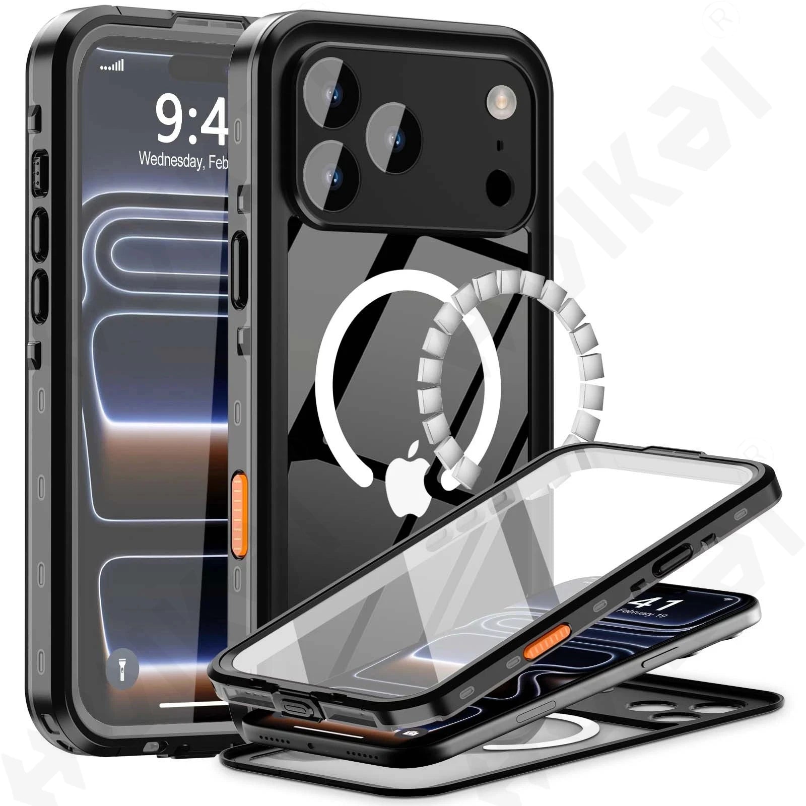 IP68 Waterproof Magnetic Case For iPhone 17 16e 16 15 14 Pro Air 13 Pro Max Protector Full Body Protective Dustproof Phone Case