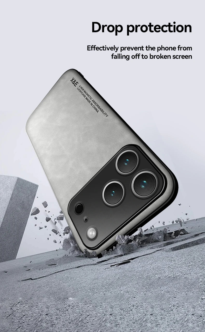 Leather Sheepskin Soft Case For iPhone 17 Pro Max 17 Air 16 Pro Max 16 Plus 16e 16Pro 17Pro Max Cover Frame Shockproof Cases