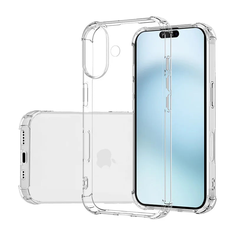 3D Airbag Silicone Soft Case For iPhone 17 Pro Max iPhone17 Air Ultra Thin Clear Back Cover For iPhone17ProMax 17Pro 17Air Slim