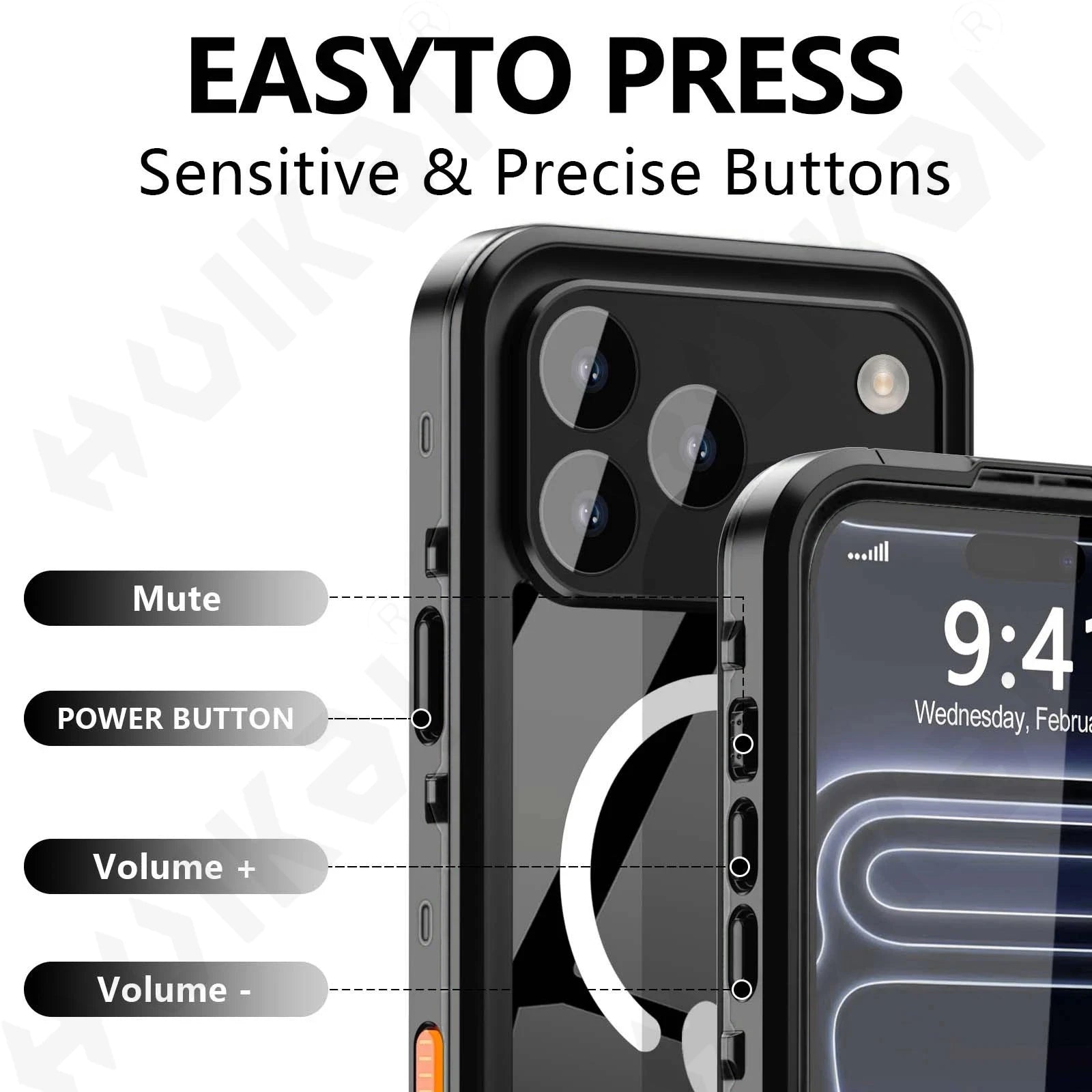 IP68 Waterproof Magnetic Case For iPhone 17 16e 16 15 14 Pro Air 13 Pro Max Protector Full Body Protective Dustproof Phone Case