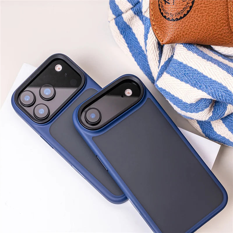 Active Touch Camera Button Matte Armor Case For iPhone 17 Air 16Pro 15 17Pro Max Translucent Hybrid Shockproof Hard Phone Cover