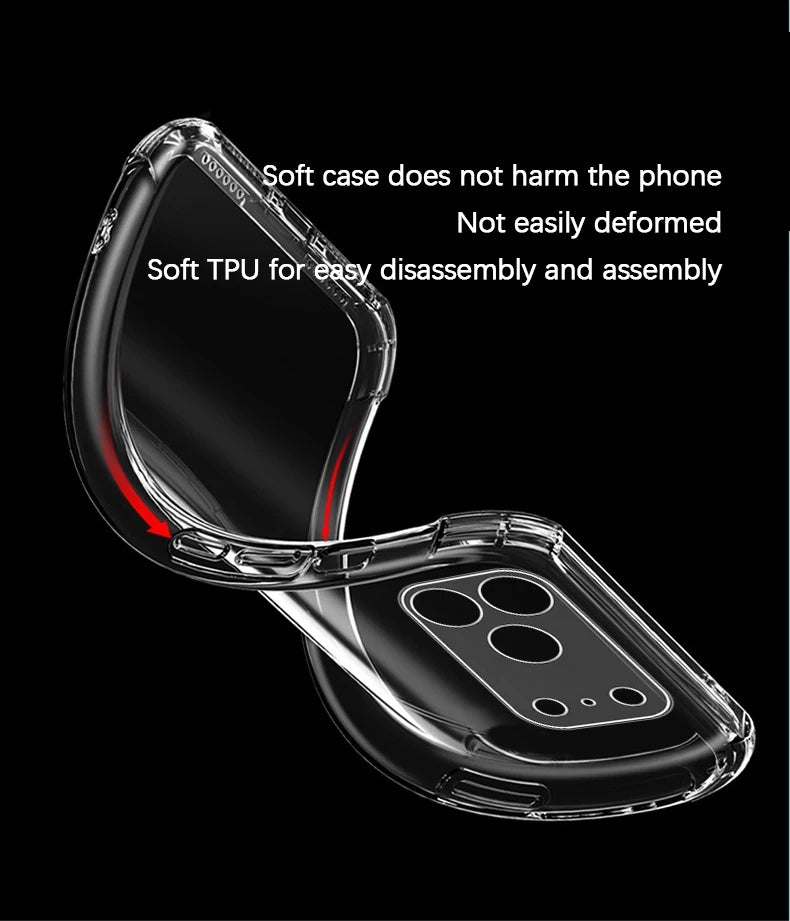 Airbag Anti Knock Phone Case for IPhone17 IPhone 17 Pro Max Air 5G Soft Clear Transparent Silicone Air Bag Corners Bumper Cover