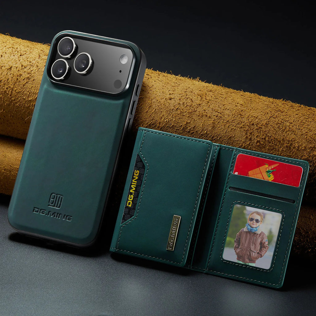 Luxury Magnetic Leather Wallet Case for iPhone 17 Pro Max 14 15 16 iPhone17 Magnet Kickstand Money Card Holder Cover