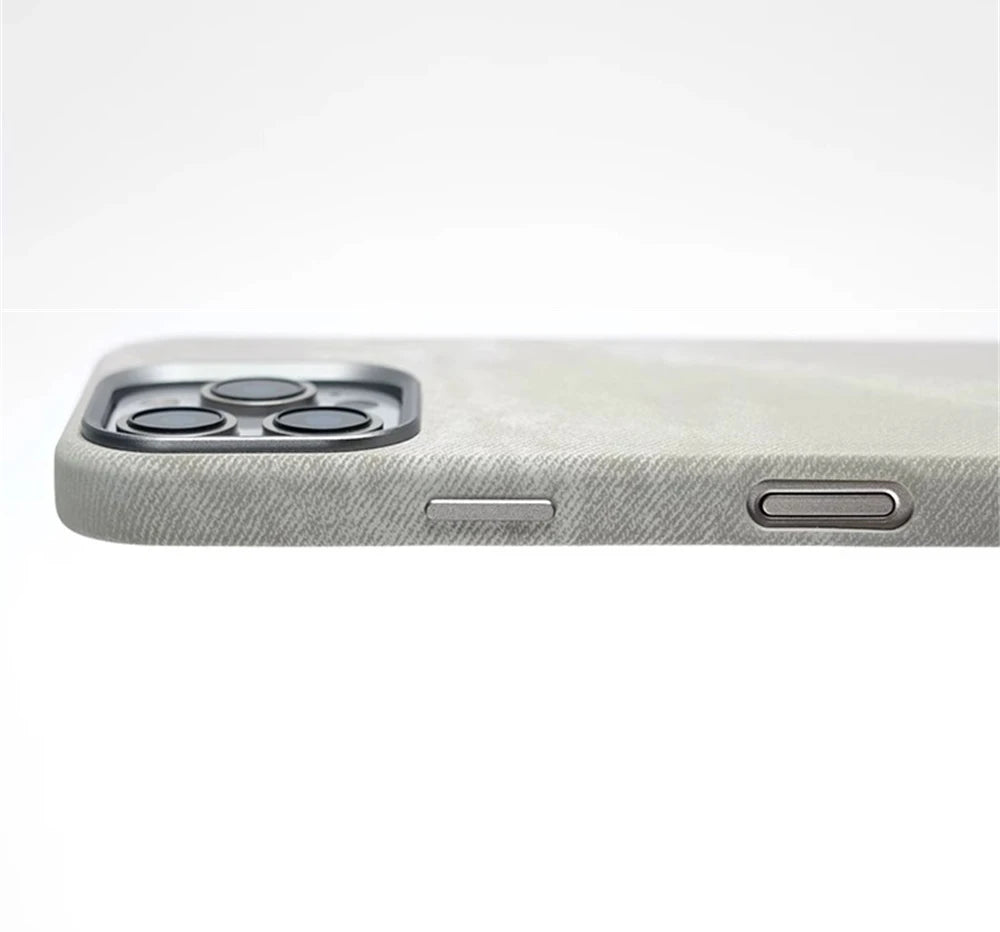 Luxury Shockproof Magnetic Fiber Leather Case For iPhone 17 16 Pro Max, Air For MagSafe Wireless Charging Cover