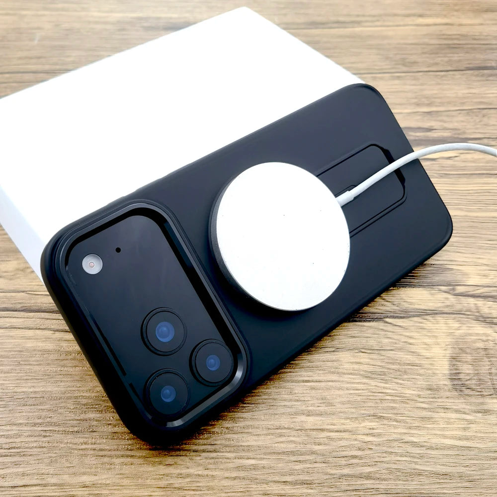 Shockproof Armor Matte Case For iPhone 17 16E 16 15 14 Pro Max Air 17Pro Magsafe Wireless Charge With Stand Full Covers