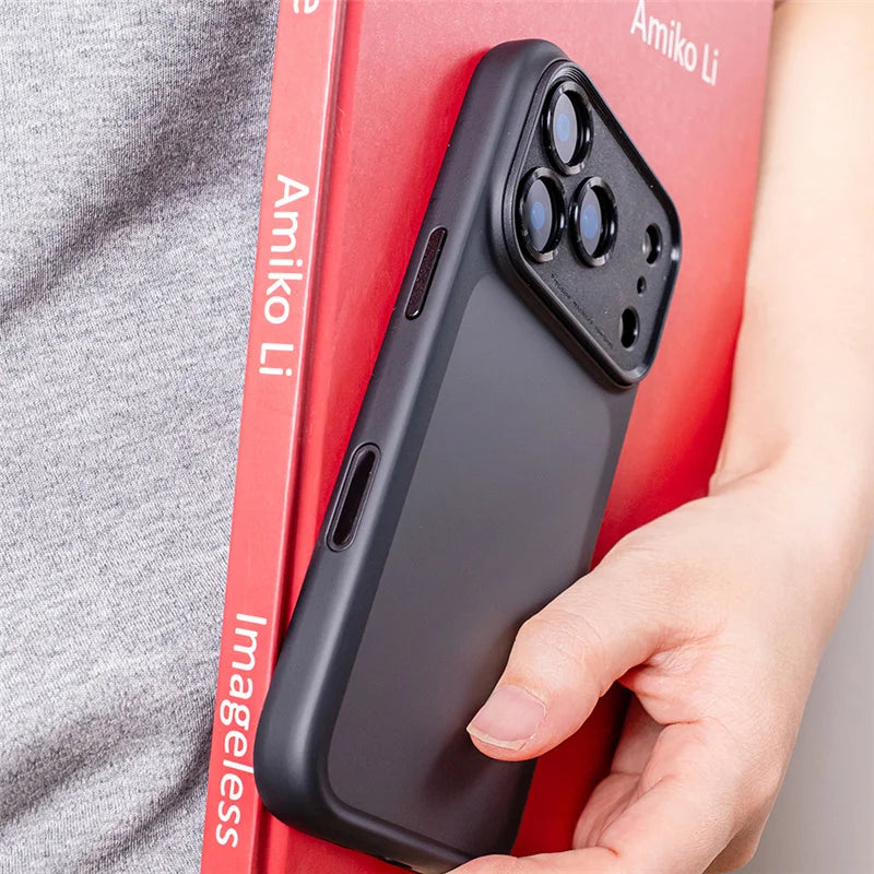 Active Touch Camera Button Matte Armor Case For iPhone 17 Air 16Pro 15 17Pro Max Translucent Hybrid Shockproof Hard Phone Cover