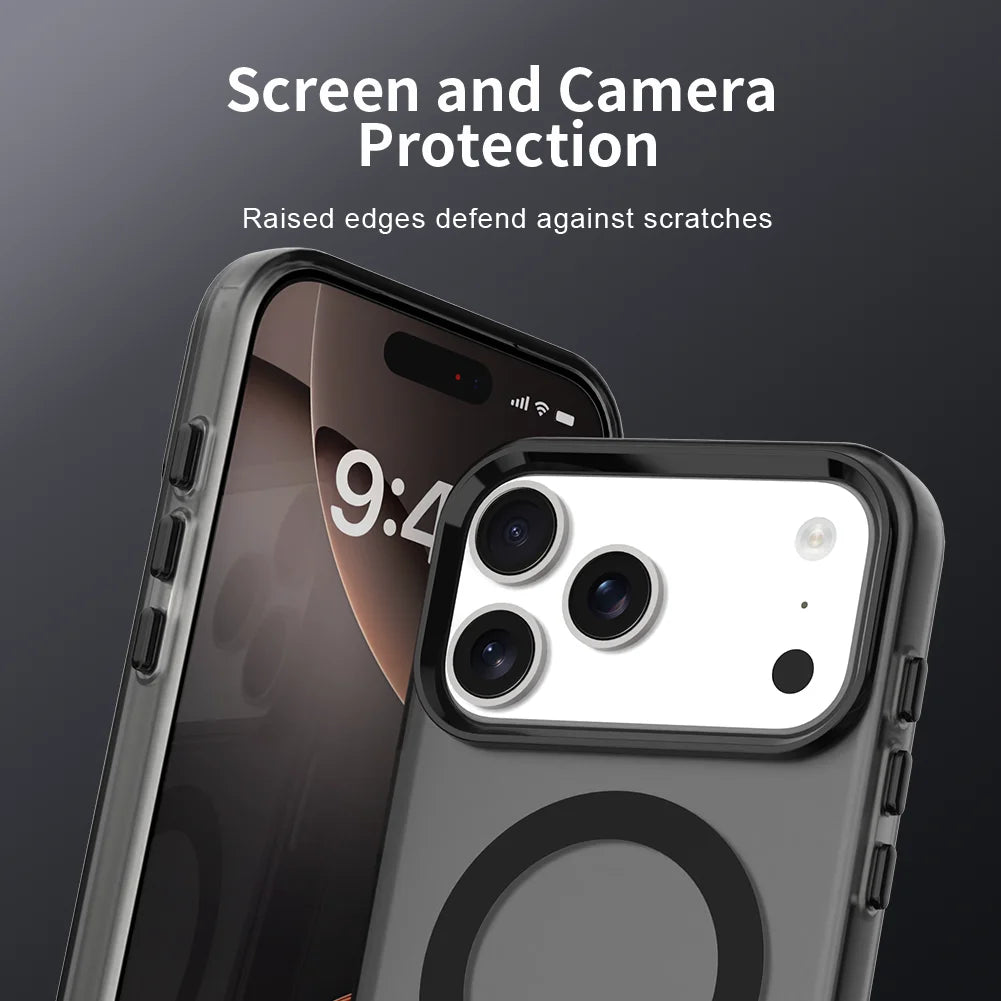 Magnetic Luxury Lens Protector Matte Candy Case For iphone 17 Pro Max iphone17 Air 5G For Magsafe Wireless Charger Cover