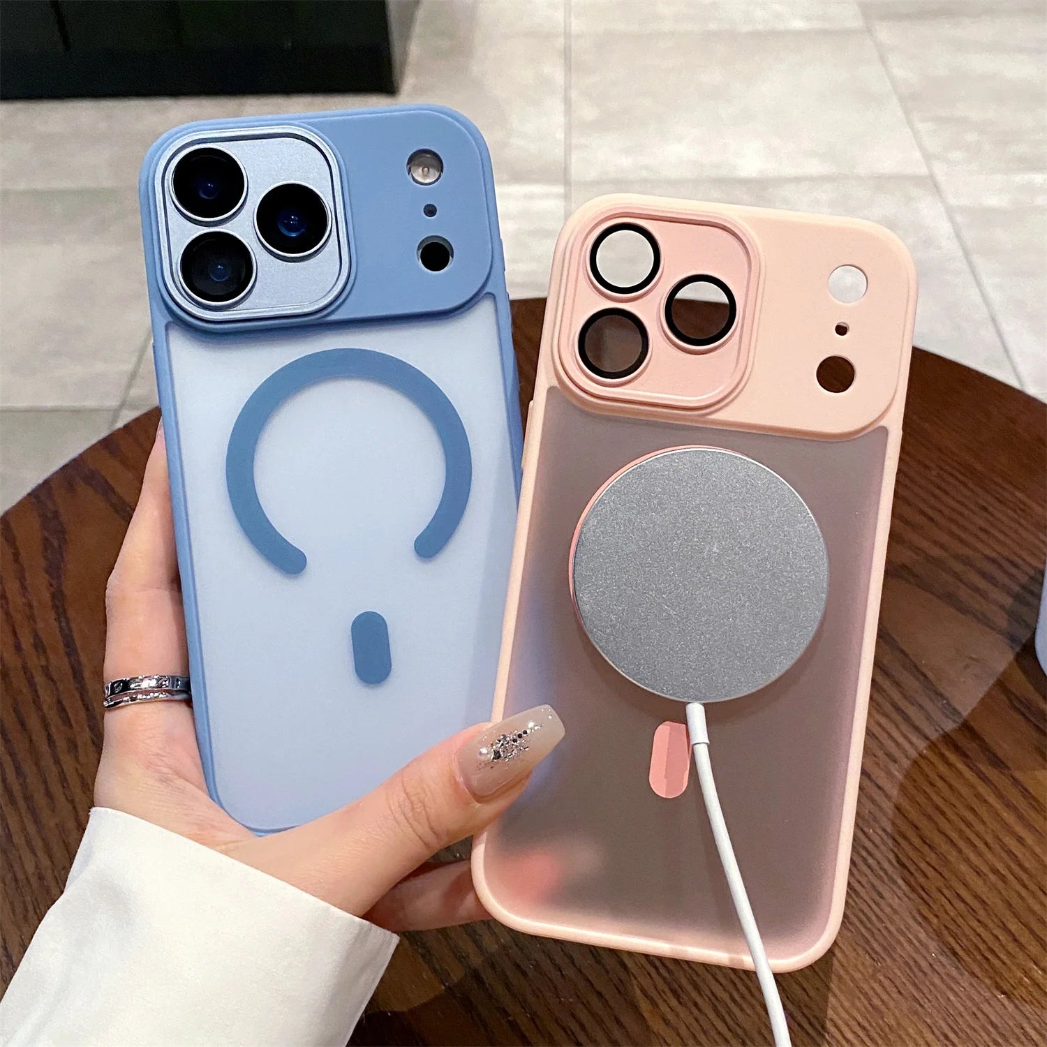 Luxury Matte Magsafe Magnetic With Lens film Phone Case For iPhone 17 17Air 17 Pro 17ProMax Hard PC Bumper Cover