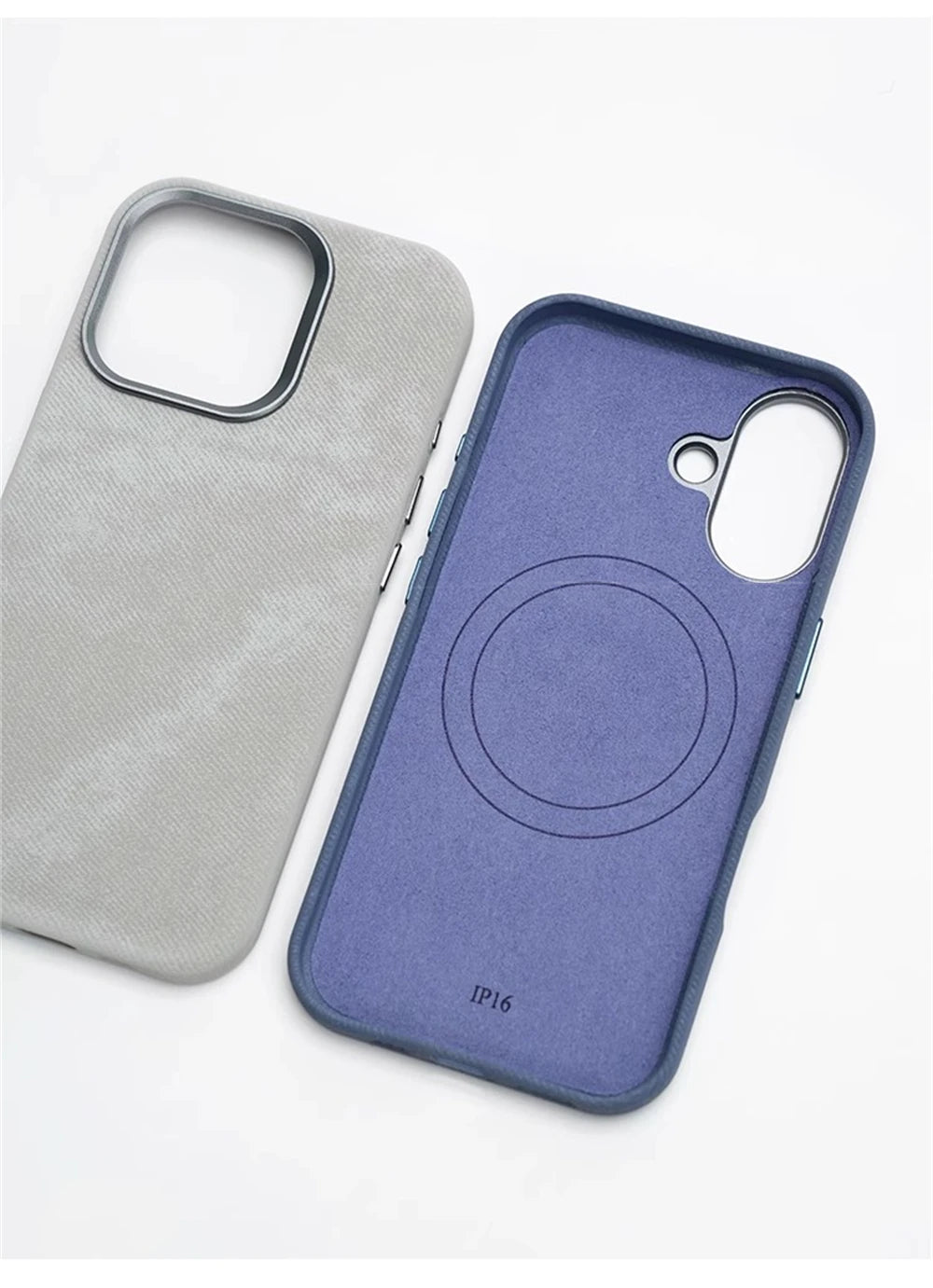 Luxury Shockproof Magnetic Fiber Leather Case For iPhone 17 16 Pro Max, Air For MagSafe Wireless Charging Cover