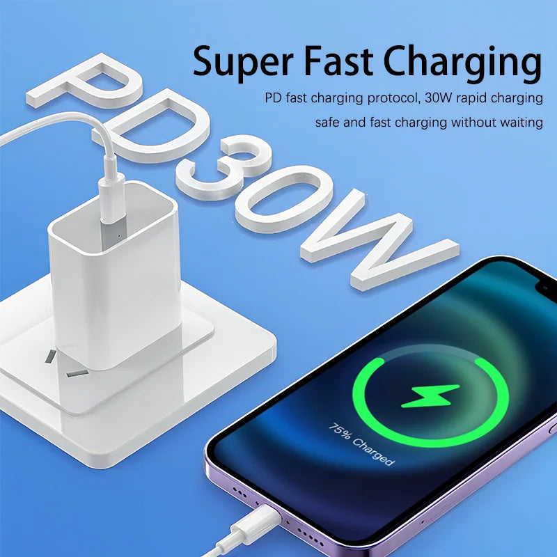 ZIJAZO 30W Type C To Lighting Data Cord USB C to Lighting Fast Charging Cable for iPhone 14 13 12 11 XR XS Pro Max 8 7 Plus iPad