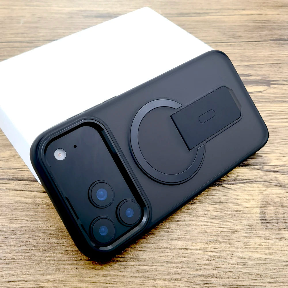 Shockproof Armor Matte Case For iPhone 17 16E 16 15 14 Pro Max Air 17Pro Magsafe Wireless Charge With Stand Full Covers