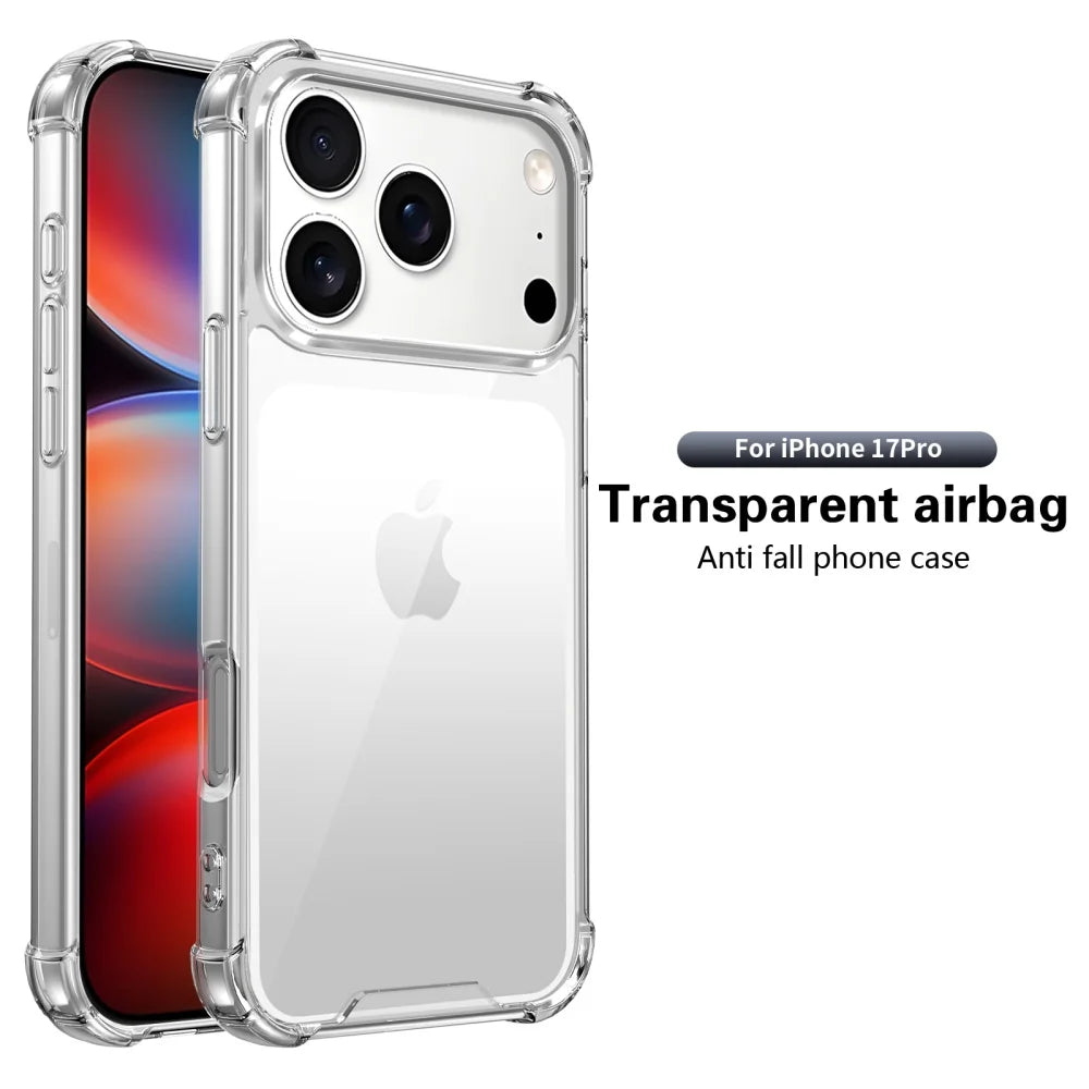 Luxury Shockproof Transparent Case For iPhone 17 Pro Max 16 15 14 13 12 11 XR XS X 7 8 Plus SE Soft Silicone Protective Cover