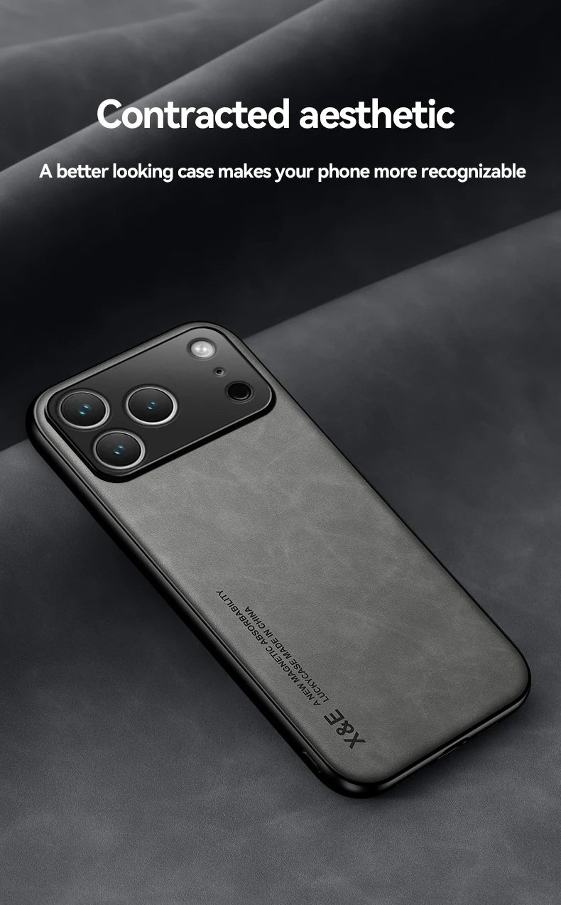 Leather Sheepskin Soft Case For iPhone 17 Pro Max 17 Air 16 Pro Max 16 Plus 16e 16Pro 17Pro Max Cover Frame Shockproof Cases