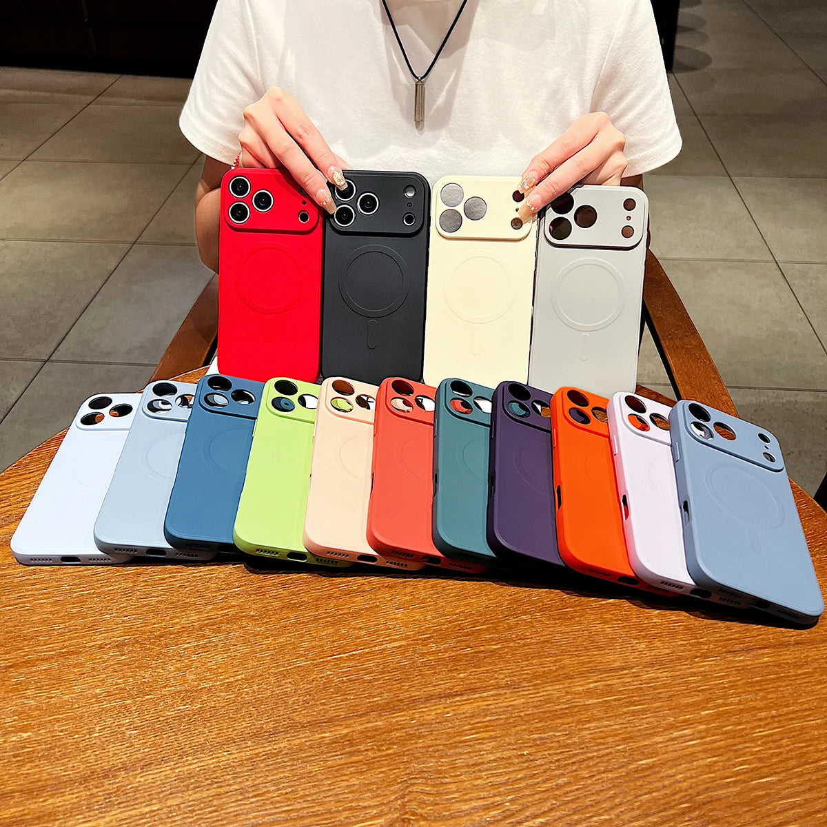 for iPhone 17 Pro Max 17 Air 17Pro Case Magnetic Cover for Mag-safe Liquid Silicone Velvet Lining All-round Camera Protect Shell