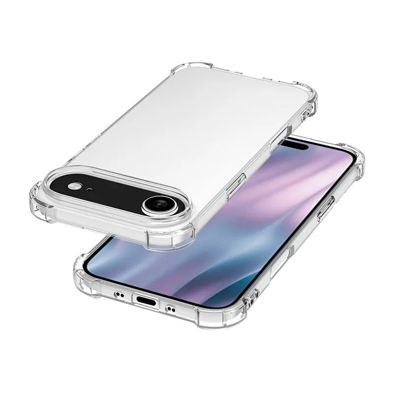 3D Airbag Silicone Soft Case For iPhone 17 Pro Max iPhone17 Air Ultra Thin Clear Back Cover For iPhone17ProMax 17Pro 17Air Slim