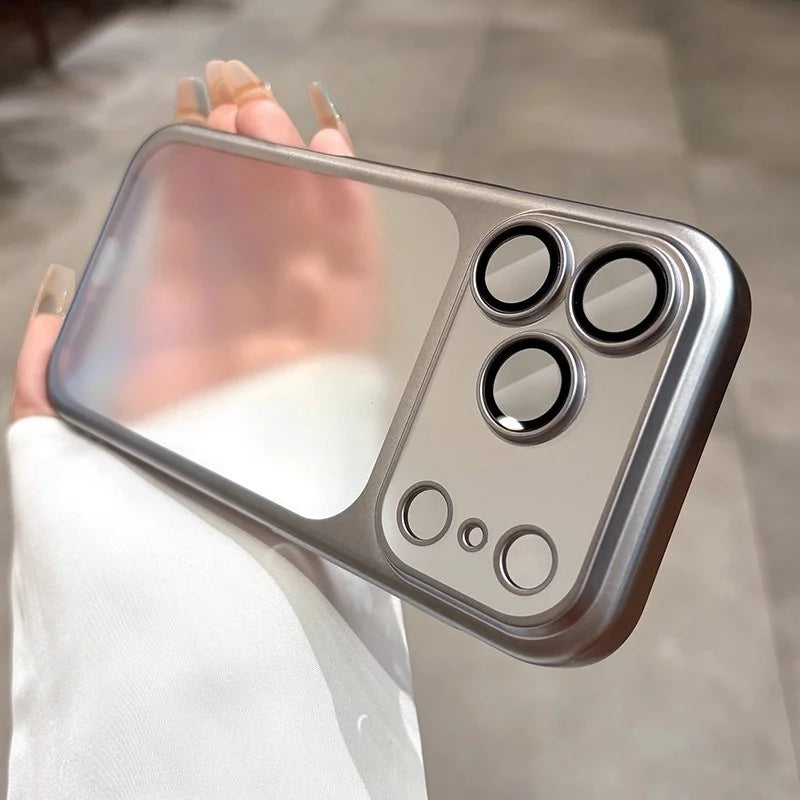 Plating Frosted Translucent Thin Phone Case For iPhone 17 Pro Max 17 Pro 17 Air 17 Series Official Cosmic Orange Bumper Cover