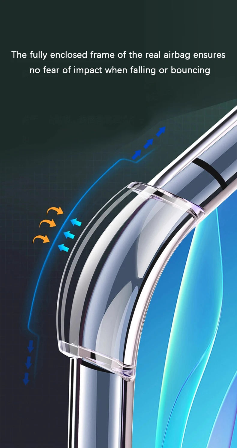 Airbag Anti Knock Phone Case for IPhone17 IPhone 17 Pro Max Air 5G Soft Clear Transparent Silicone Air Bag Corners Bumper Cover