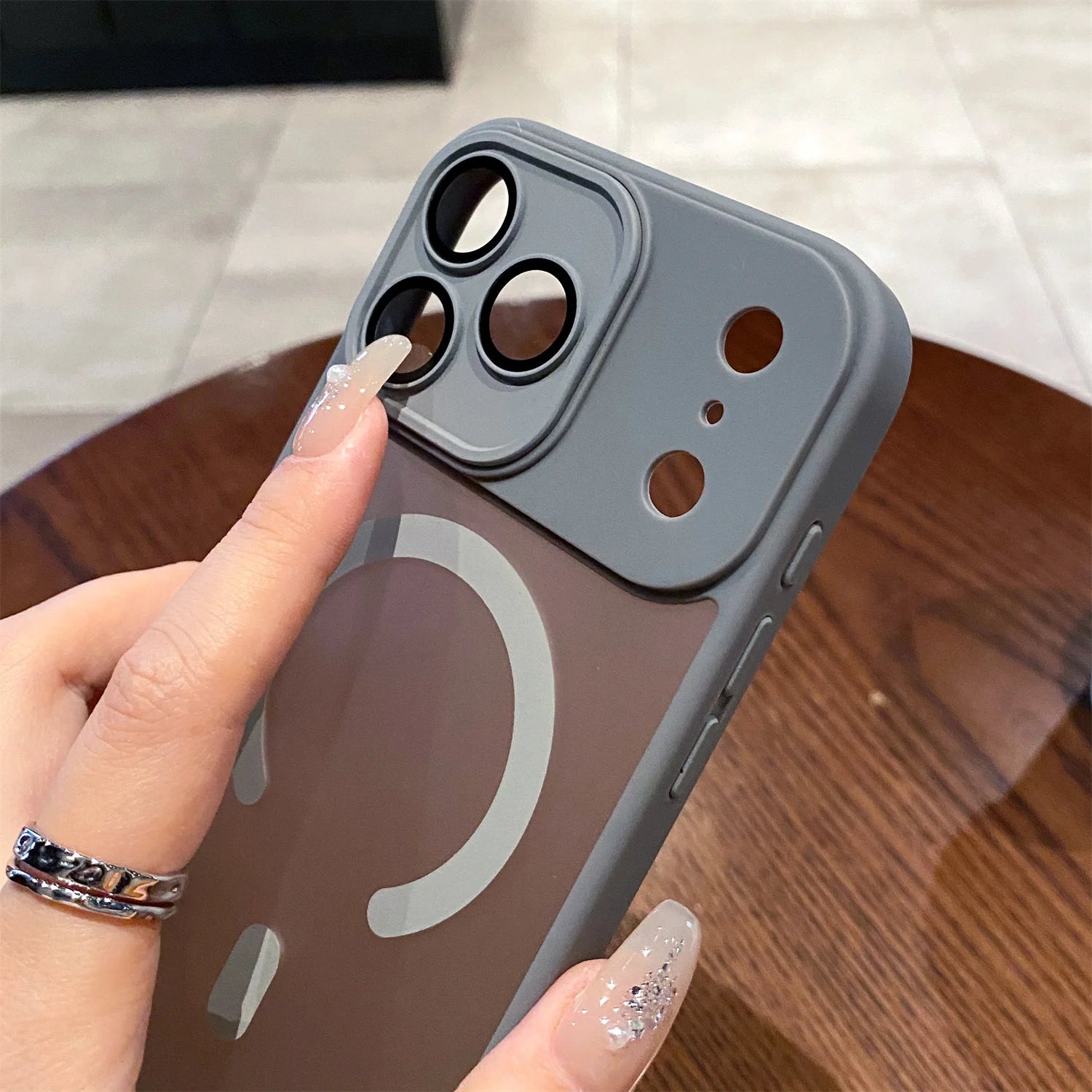 Luxury Matte Magsafe Magnetic With Lens film Phone Case For iPhone 17 17Air 17 Pro 17ProMax Hard PC Bumper Cover