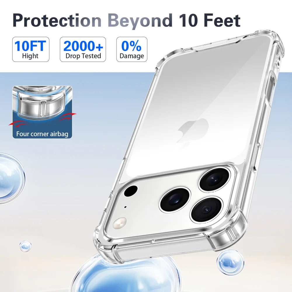 Luxury Shockproof Transparent Case For iPhone 17 Pro Max 16 15 14 13 12 11 XR XS X 7 8 Plus SE Soft Silicone Protective Cover