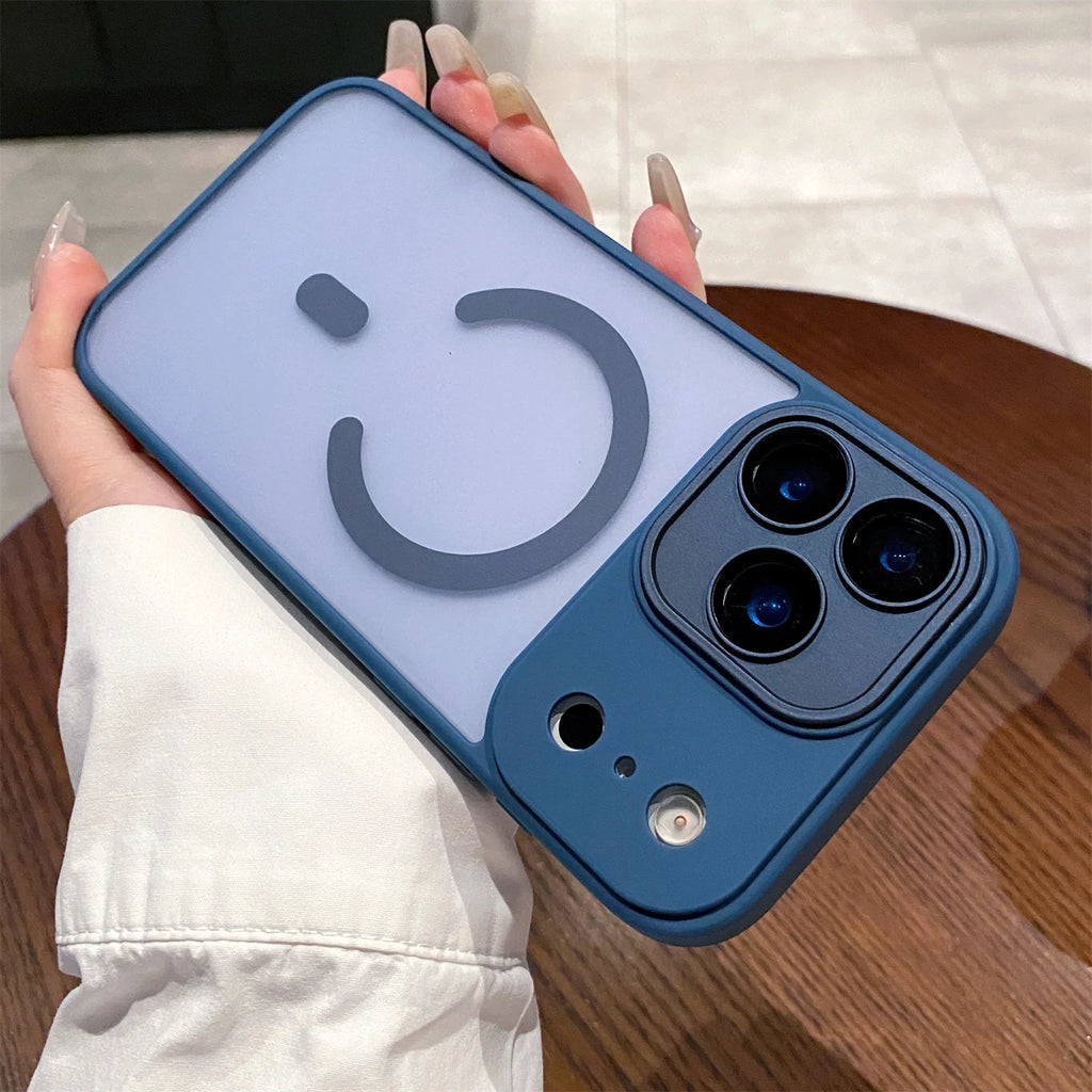 Luxury Matte Magsafe Magnetic With Lens film Phone Case For iPhone 17 17Air 17 Pro 17ProMax Hard PC Bumper Cover
