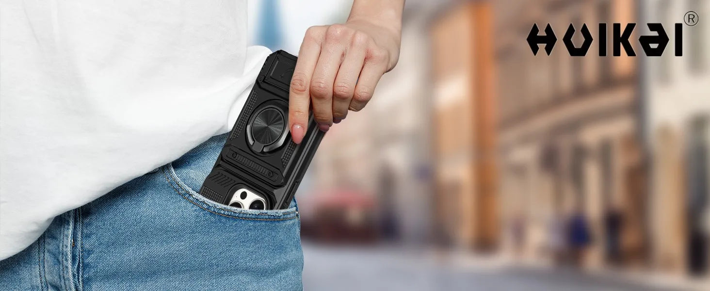 Case For iPhone 17 Pro Max 16 Pro 15 Pro Max Card Holder Magnetic Rotated Ring Kickstand Layer Heavy Shockproof Wallet Covers