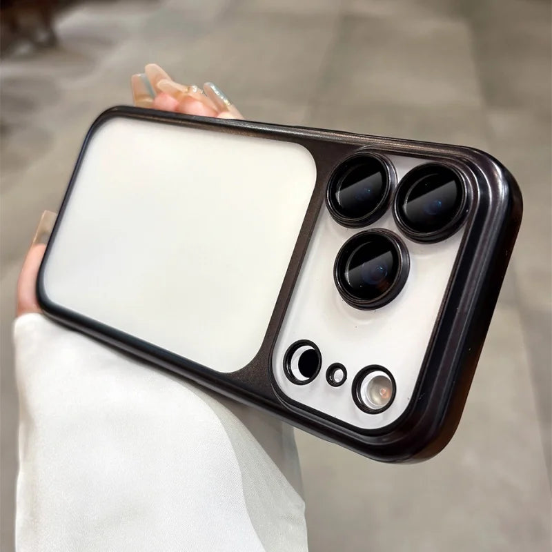 Plating Frosted Translucent Thin Phone Case For iPhone 17 Pro Max 17 Pro 17 Air 17 Series Official Cosmic Orange Bumper Cover