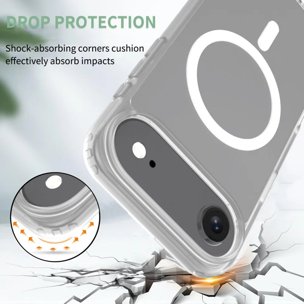 Matte For Magsafe Magnetic Case For iPhone 17 Air, Pro Max Wireless Charge Hard Armor Cover