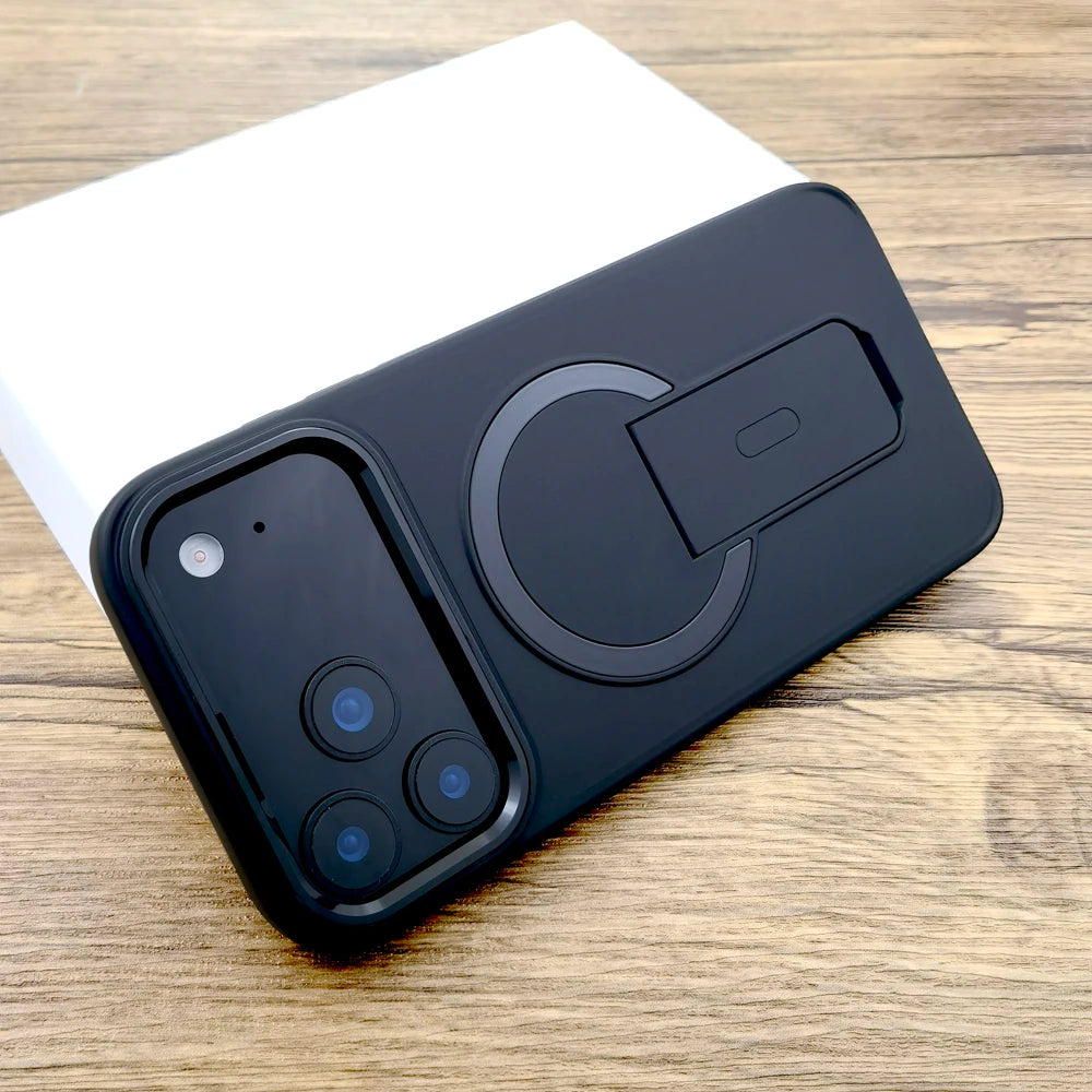 Shockproof Armor Matte Case For iPhone 17 16E 16 15 14 Pro Max Air 17Pro Magsafe Wireless Charge With Stand Full Covers