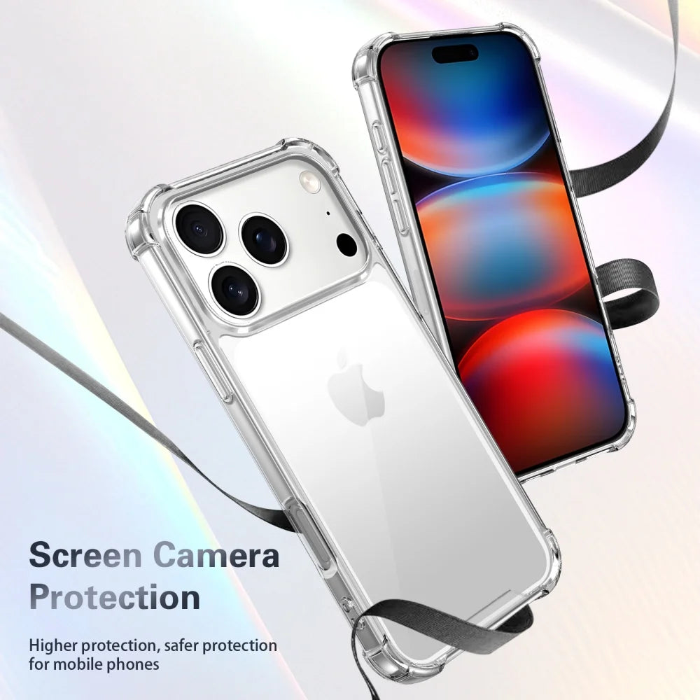 Luxury Shockproof Transparent Case For iPhone 17 Pro Max 16 15 14 13 12 11 XR XS X 7 8 Plus SE Soft Silicone Protective Cover
