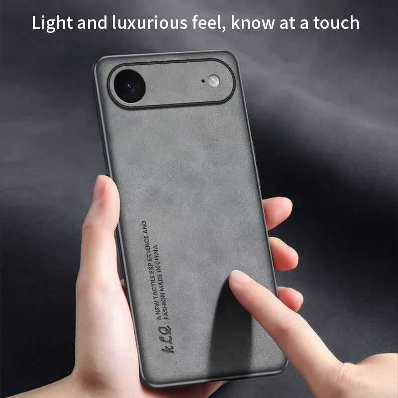 For Iphone 17 Air Case Luxury Sheepskin Leather Silicone Shockproof Bumper Cover for Iphone 17 Pro Max Protective Matte Shell