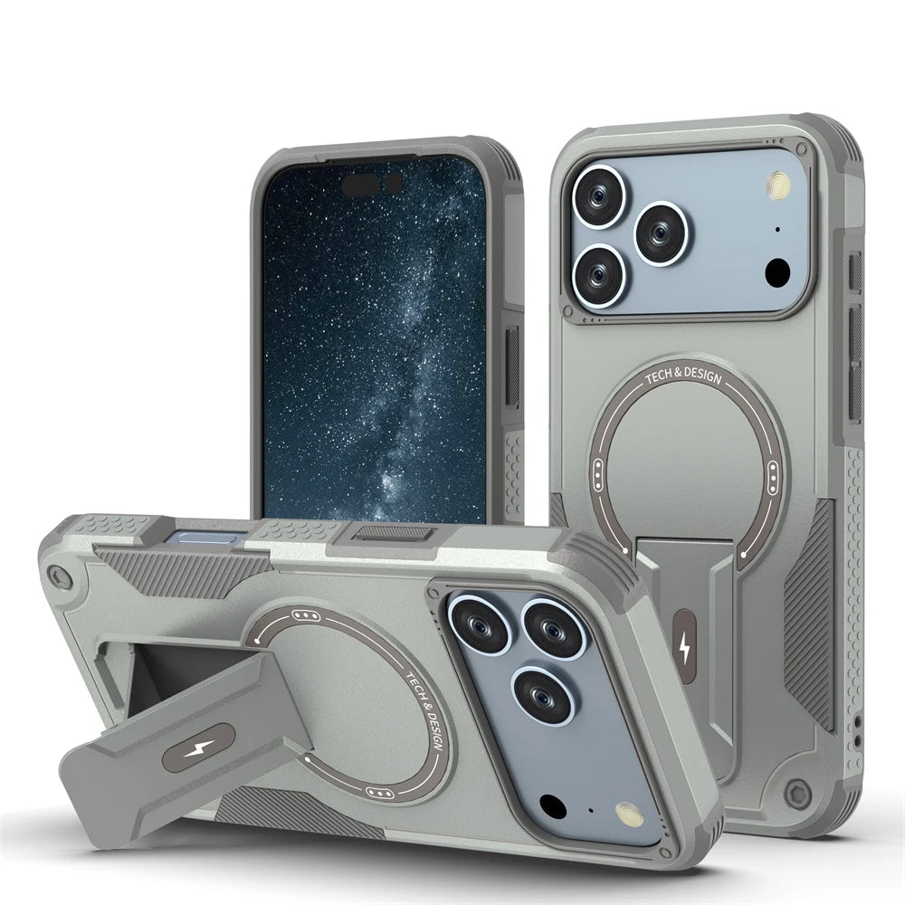 Case For iPhone 17 16 15 14 13  Pro Max Plus Magnetic Protective Magsafe Shockproof Heavy Duty Drop Protection Kickstand Cover