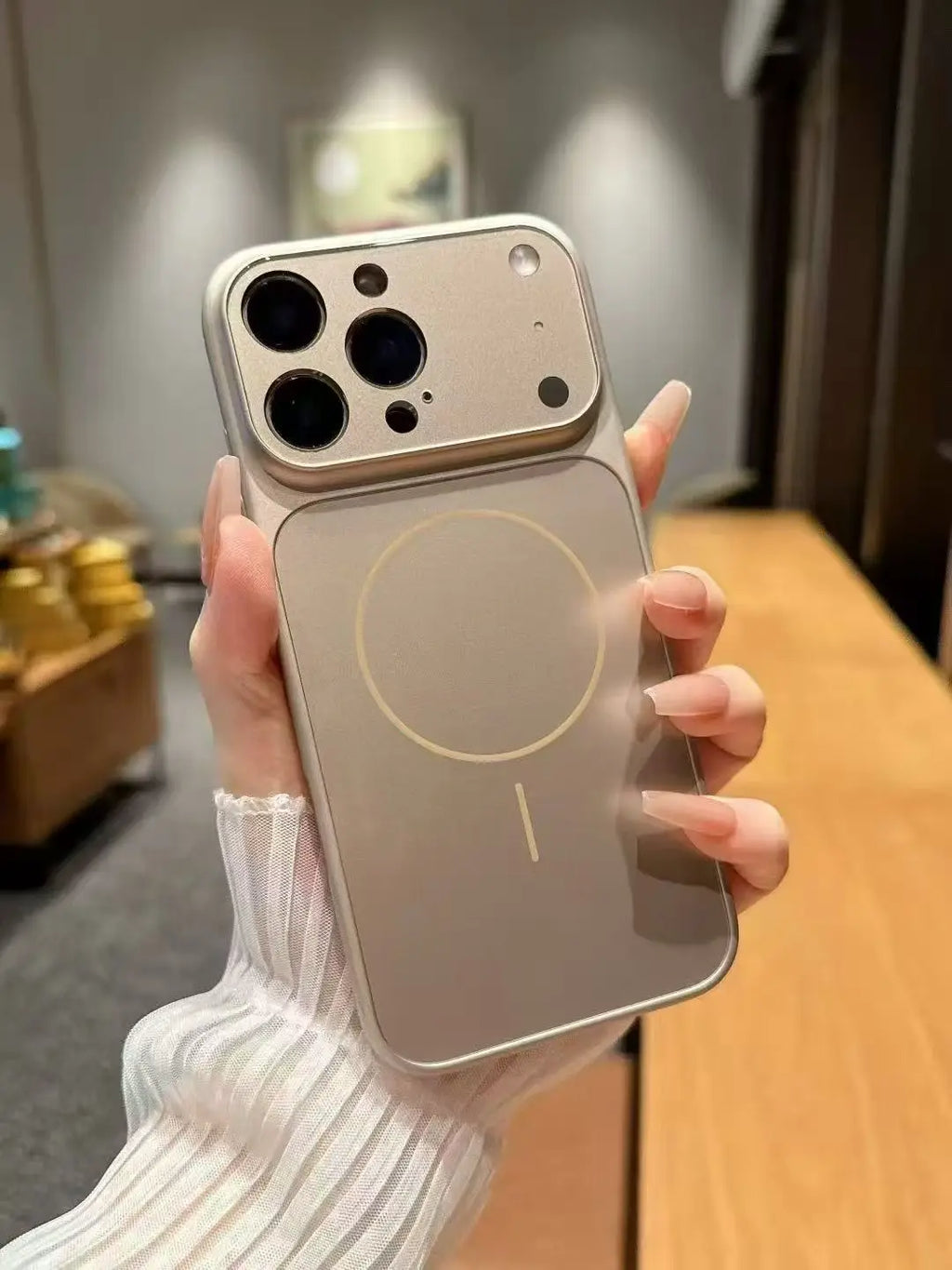 Luxury frosted glass material shockproof magnetic protective cover for iPhone 17 Air 17 16 15 14 13 Pro Max  Magsafe phone case