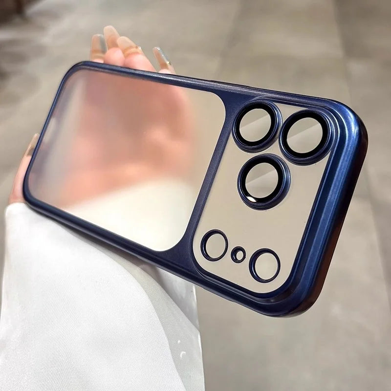 Plating Frosted Translucent Thin Phone Case For iPhone 17 Pro Max 17 Pro 17 Air 17 Series Official Cosmic Orange Bumper Cover