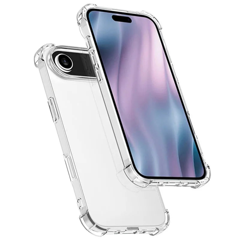 3D Airbag Silicone Soft Case For iPhone 17 Pro Max iPhone17 Air Ultra Thin Clear Back Cover For iPhone17ProMax 17Pro 17Air Slim