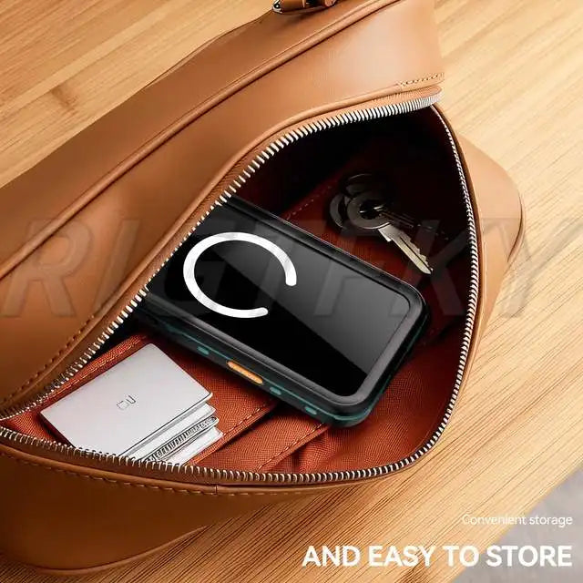 IP68 Waterproof Case For iPhone 17 16 15 13 14 Pro Max Plus Air Full Body Protective Cover Swim Underwater Diving Magnetic Case