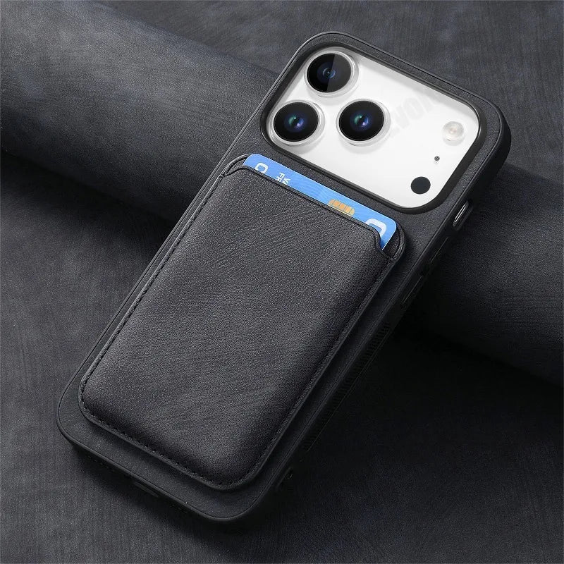 For Magsafe Detachable 2 in 1 Leather Case for IPhone 17 Pro Max Magnetic Wallet Card Pocket Cover for IPhone 17 Air 17pro Max