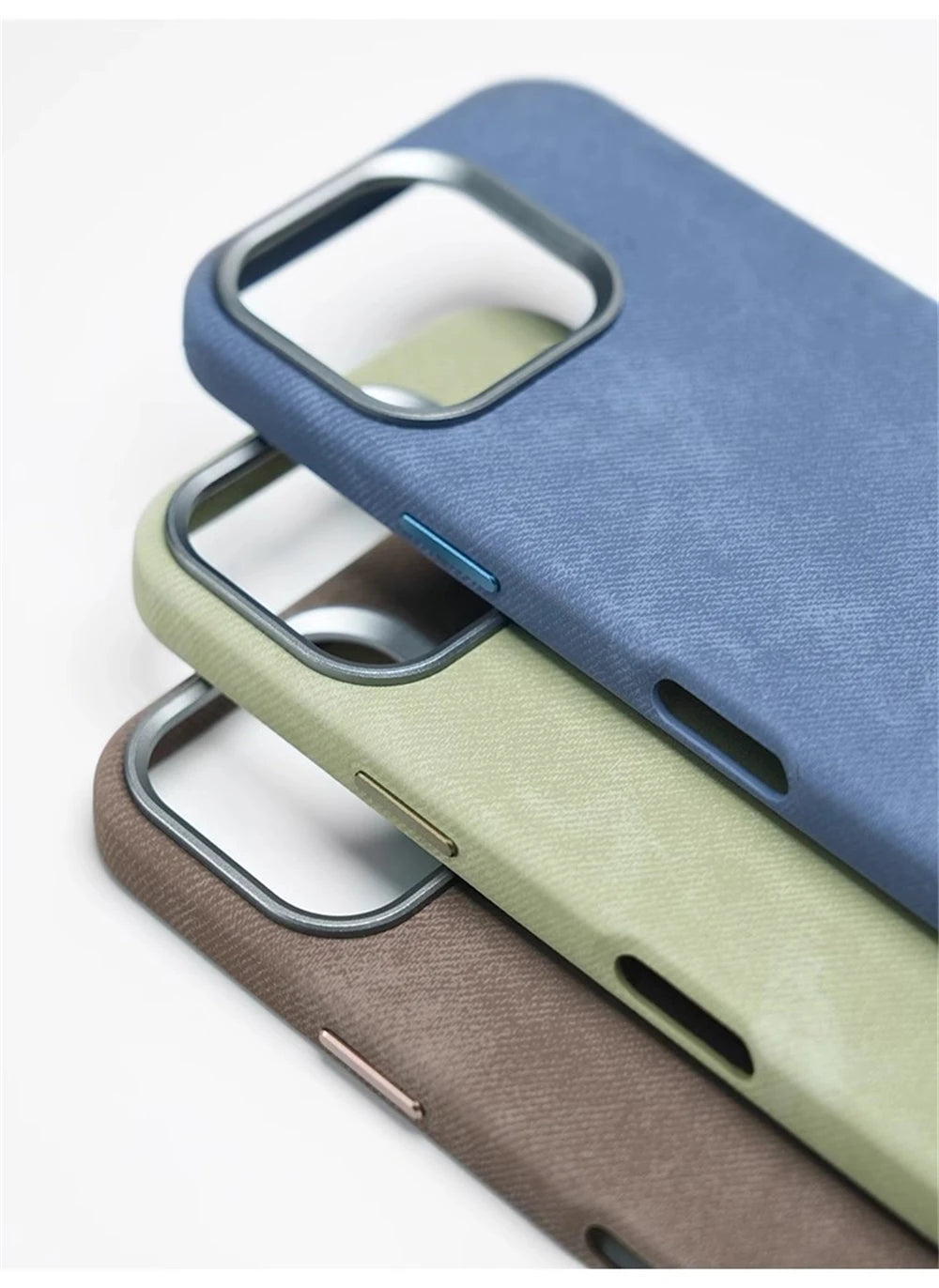 Luxury Shockproof Magnetic Fiber Leather Case For iPhone 17 16 Pro Max, Air For MagSafe Wireless Charging Cover