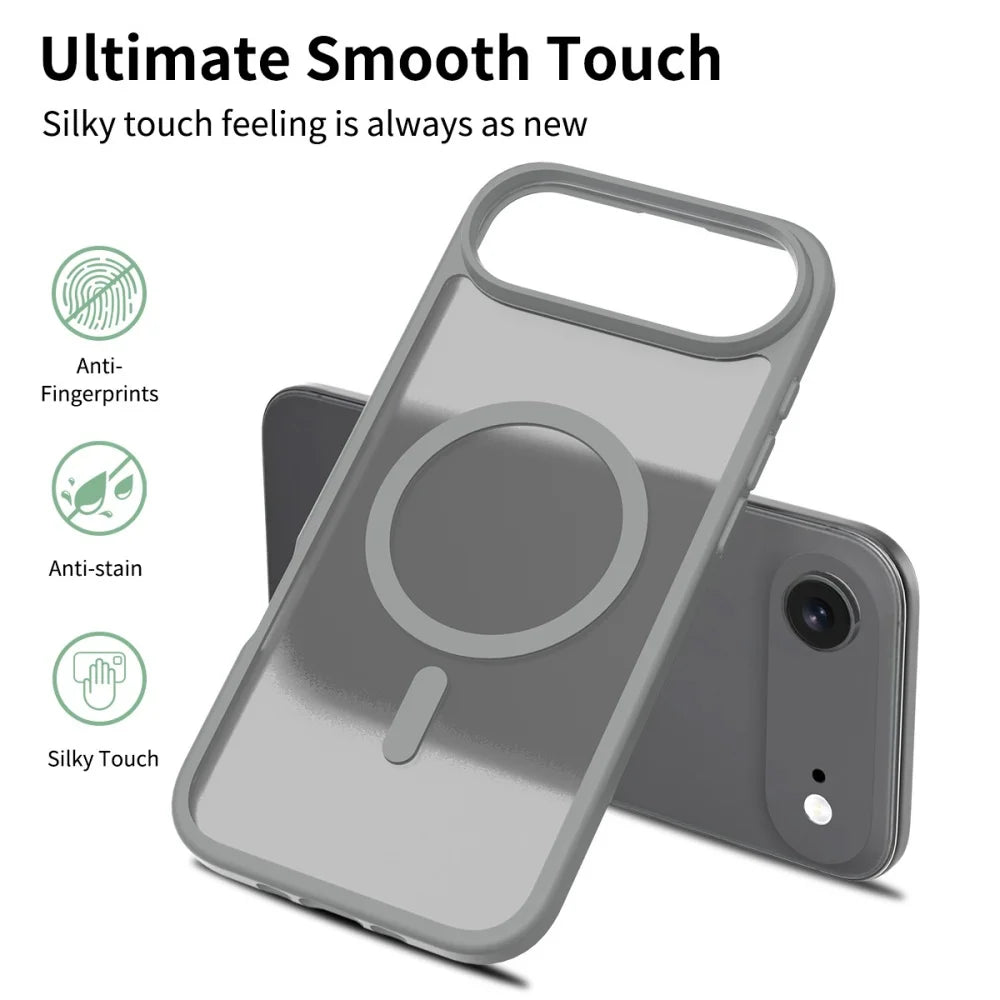 Matte For Magsafe Magnetic Case For iPhone 17 Air, Pro Max Wireless Charge Hard Armor Cover
