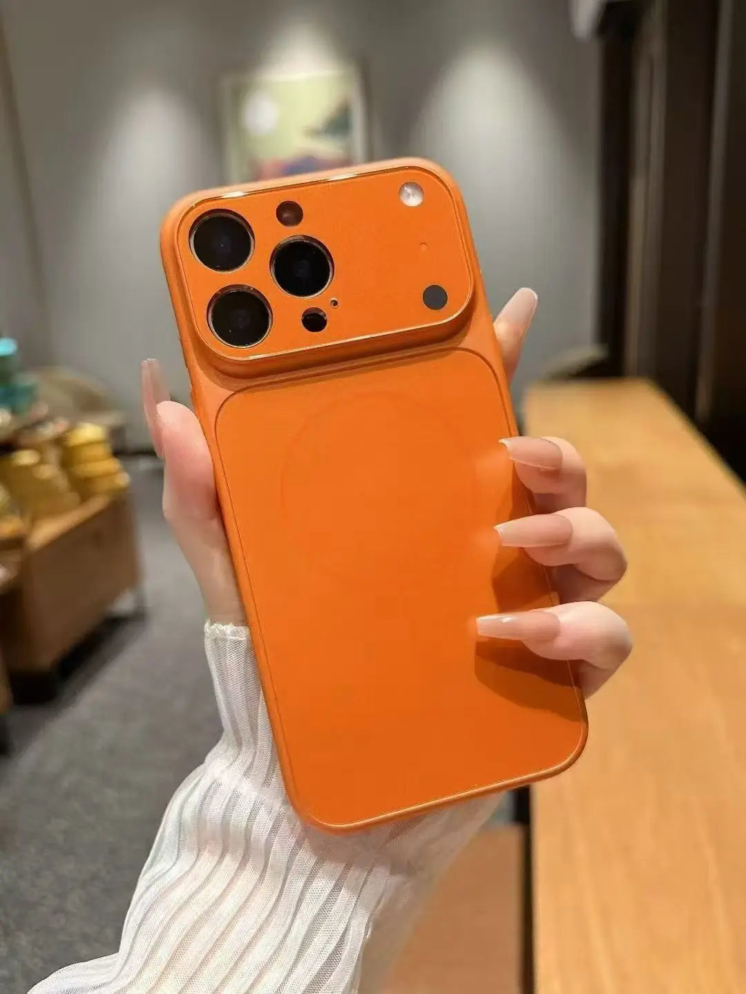 Luxury frosted glass material shockproof magnetic protective cover for iPhone 17 Air 17 16 15 14 13 Pro Max  Magsafe phone case