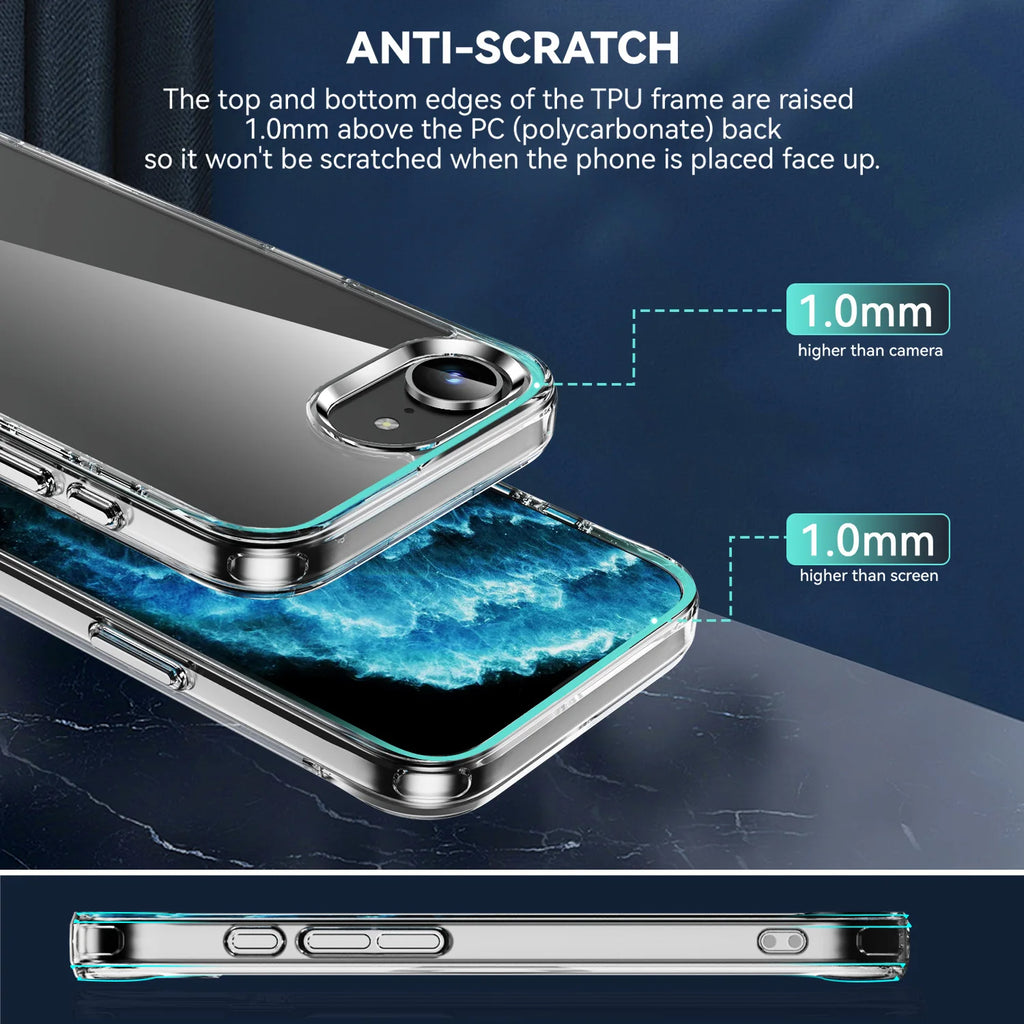HD Transparent Ultra Thin Crystal Phone Case For iPhone 17 Air 16 12 13 14 11 15 Pro Max Plus Soft Cases For iPhone 17 Pro Cover
